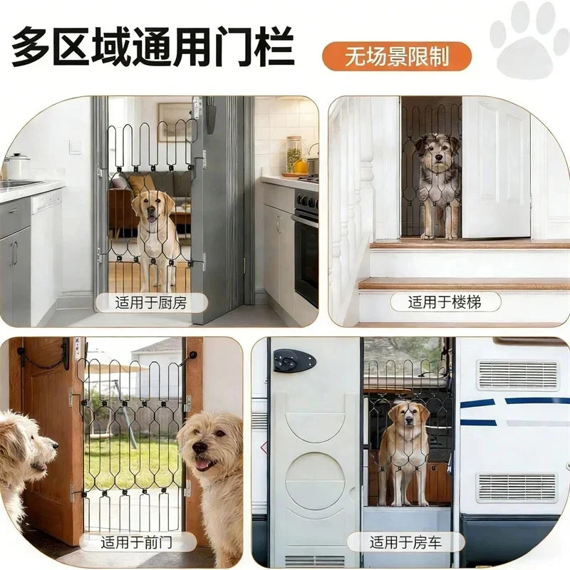 Adjustable Retractable Pet Safety Gate for Doorways and Stairs