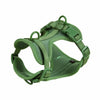 A green reflective dog harness vest designed for dogs.