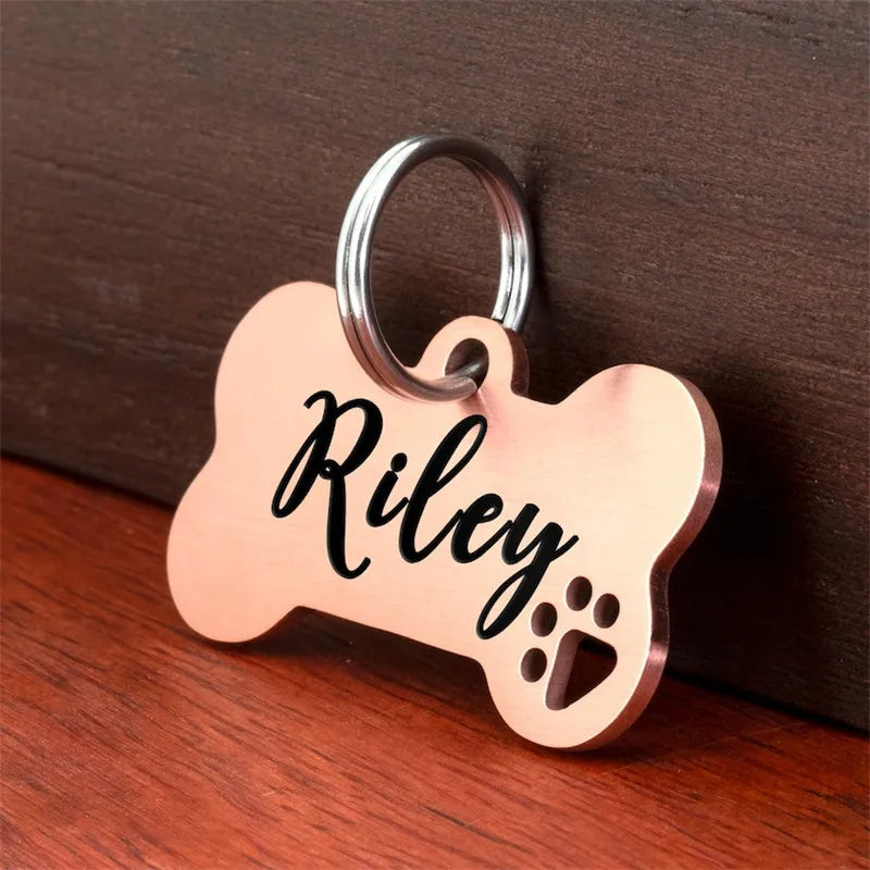 Personalized Stainless Steel Pet ID Tag with Custom Engraving