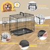 Small Dog Crate — Foldable Metal Kennel with Secure Locks & Removable Tray
