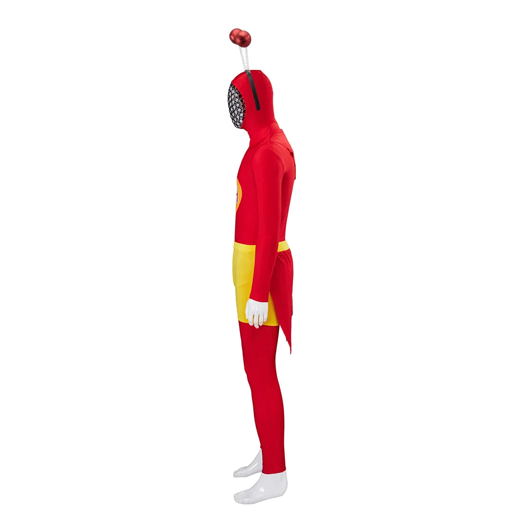 El Chapulín Colorado Cosplay Jumpsuit with Antennae