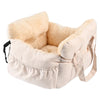 Dog Car Seat with Safety Belt – Non-Slip, Washable Travel Bed for Small Dogs