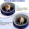 Cozy Fleece Hideout Bed for Small Pets with Removable Cushion