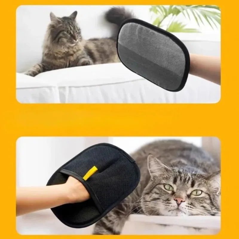 Double-Sided Pet Grooming Gloves for Cats and Dogs