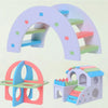 Rainbow Staircase Wooden Hamster House with DIY Assembly Kit