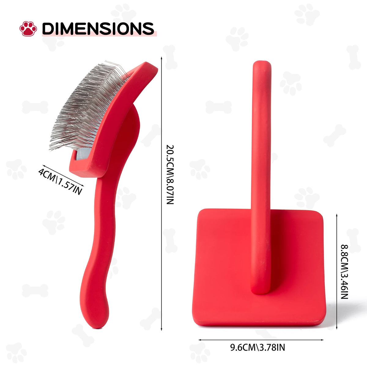 Professional Pet Grooming Slicker Brush with Stainless Steel Pins