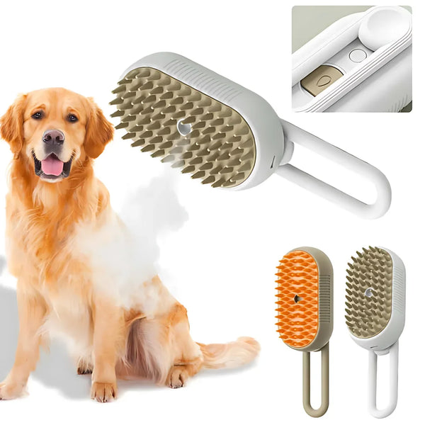 Cepillo Eléctrico para Mascotas con Función de Vapor