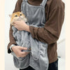 Plush Cat Carrier Apron with Cozy Sleeping Pocket for Small Pets