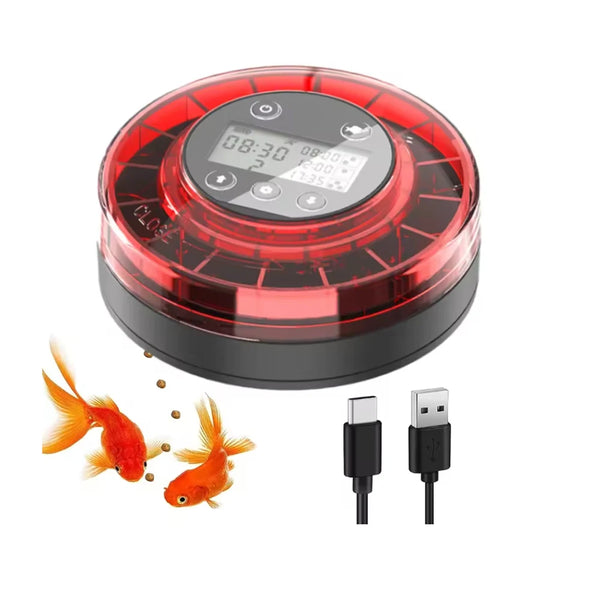 USB Rechargeable Automatic Fish Feeder With Timer
