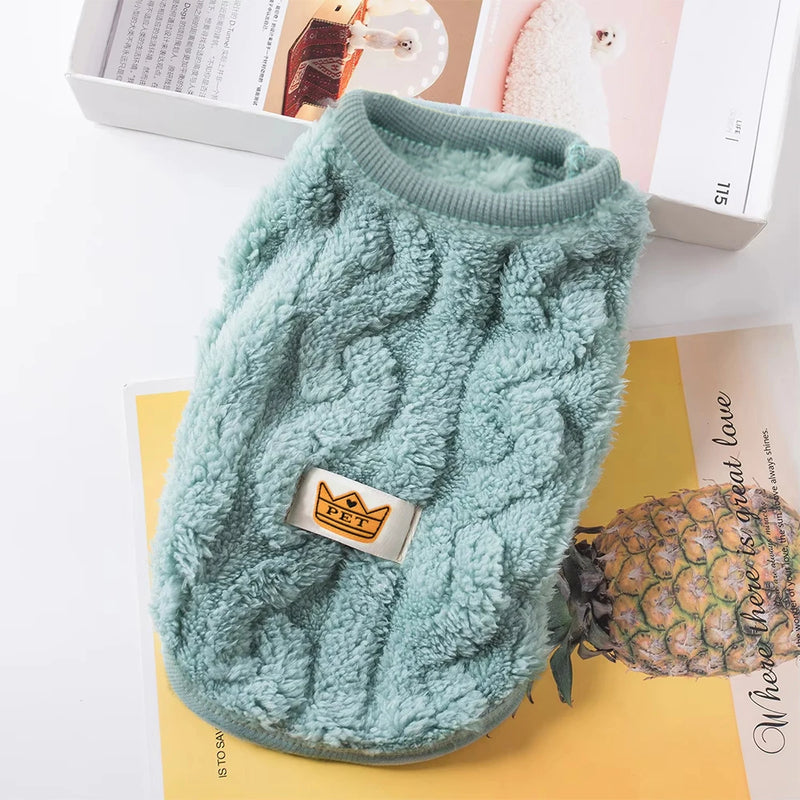 Soft Cozy Pet Clothes Winter Fleece Sweater for Cats and Small Dogs
