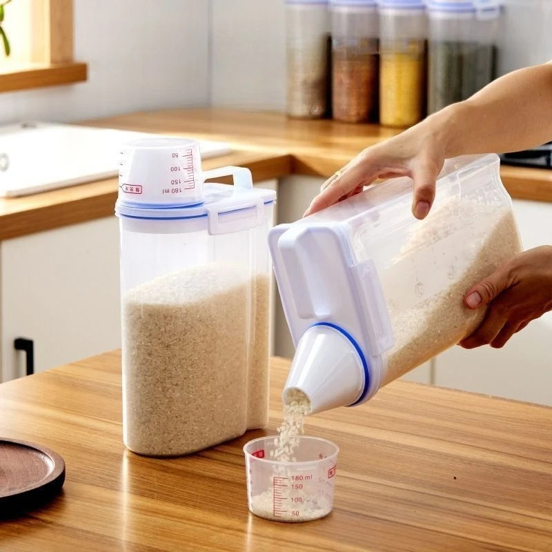 Airtight Pet Food Storage Container with Measuring Cup