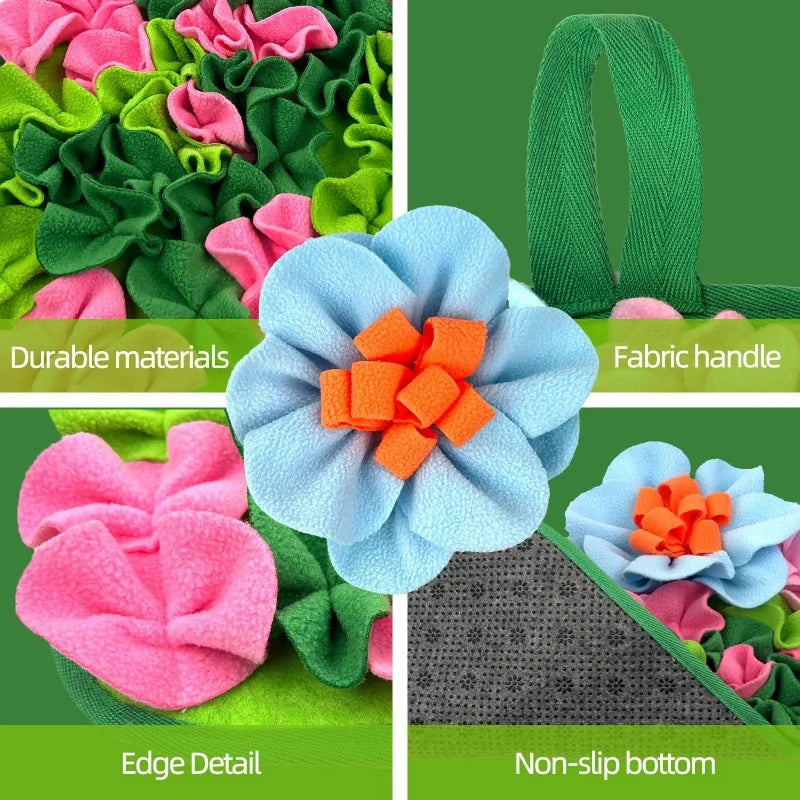Interactive Flower Foraging Mat for Small Pets