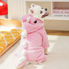 Cozy Fleece Dog Hoodie with Playful Animal Design