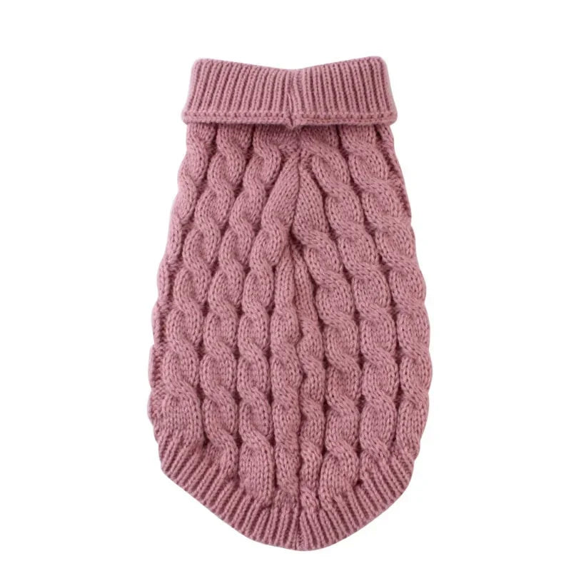 Classic Knitted Turtleneck Sweater for Small Dogs and Cats