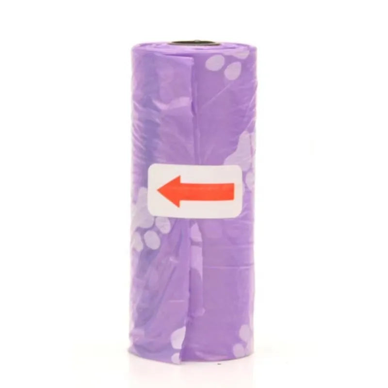 Disposable Dog Waste Bags with Bone-Shaped Dispenser and Leash Clip