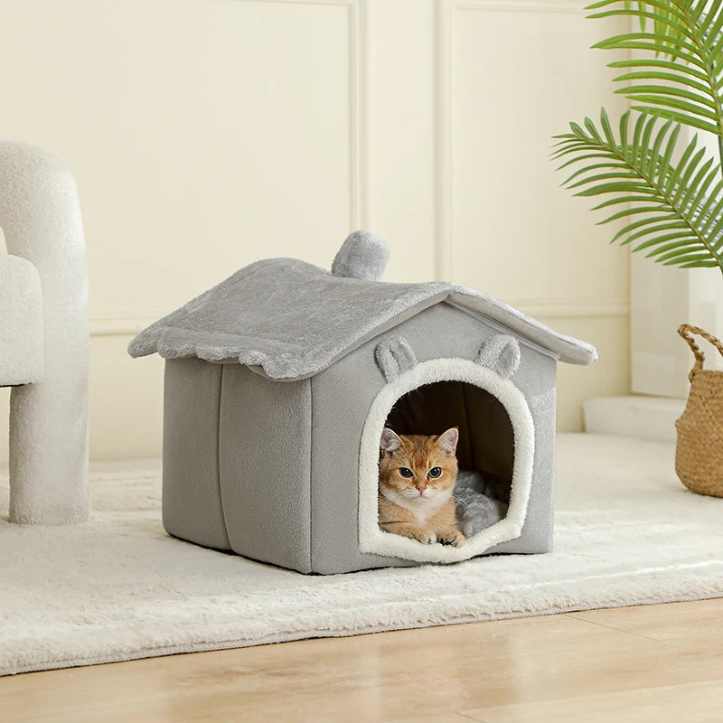 Maison-lit pliable pour chats et petits chiens