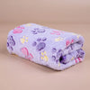 Paw Print Fleece Pet Blanket for Dogs and Cats