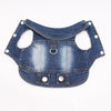Classic Denim Dog Jacket with Harness and Leash Ring
