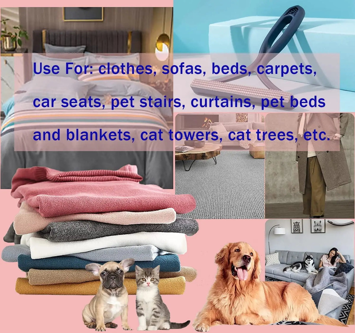 Double-Sided Silicone Pet Hair Remover & Fabric Shaver