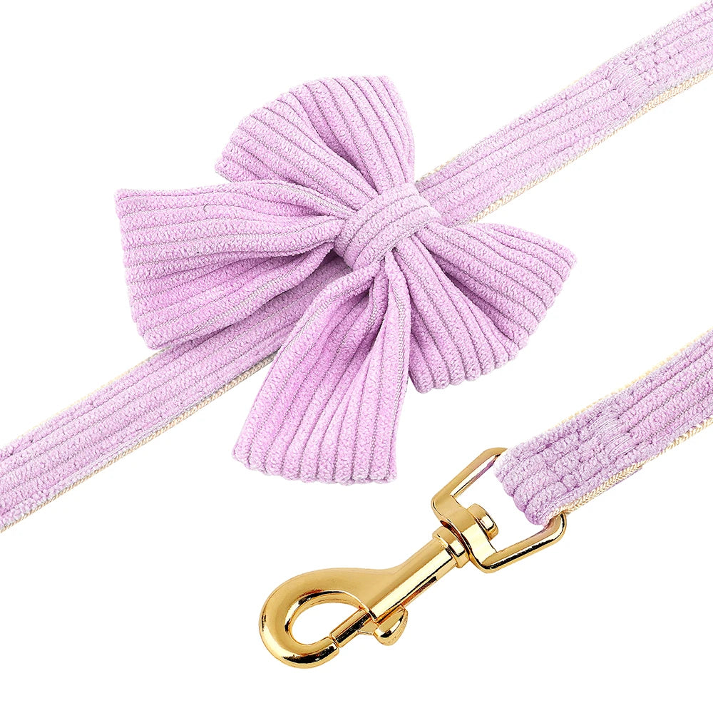 Bowknot Dog Harness, Collar & Leash Set