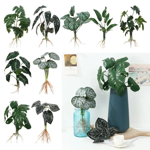 Artificial Hydroponic Plant with Visible Roots – Lifelike Greenery for Home & Event Decor