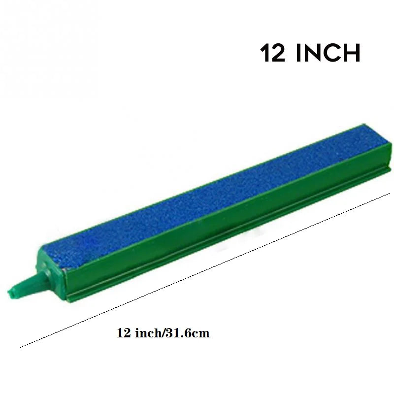 Größe 12 Zoll, grüne und blaue Aquarium-Luftpumpe mit Blasenbar.