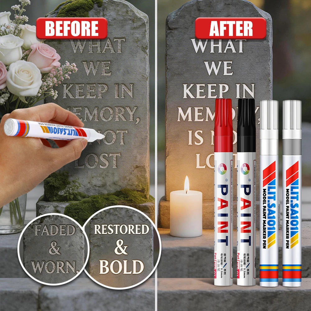 Permanent Stone Touch-Up Paint Pen for Rock, Ceramic, and Mug DIY