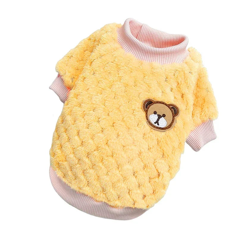 Cozy Fleece Dog Sweater for Small and Medium Breeds