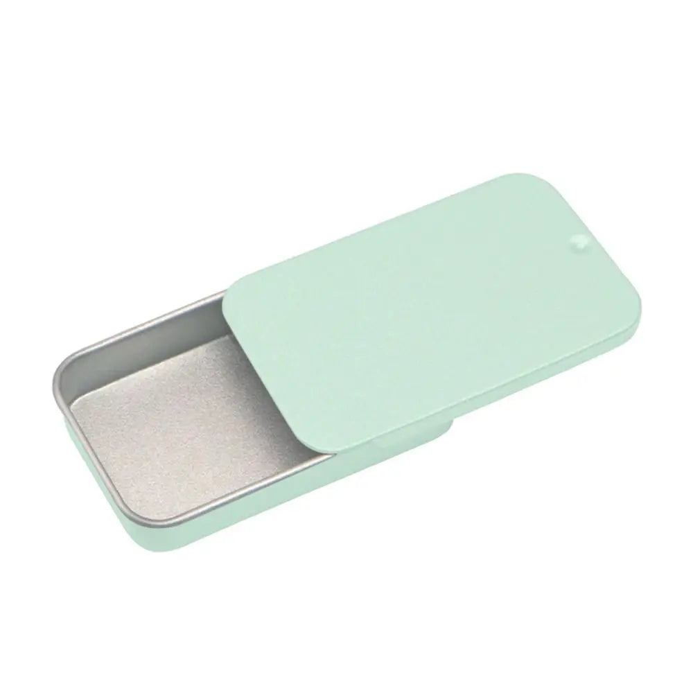 Compact Sliding Tin Box for Pills, Candy, and Small Essentials