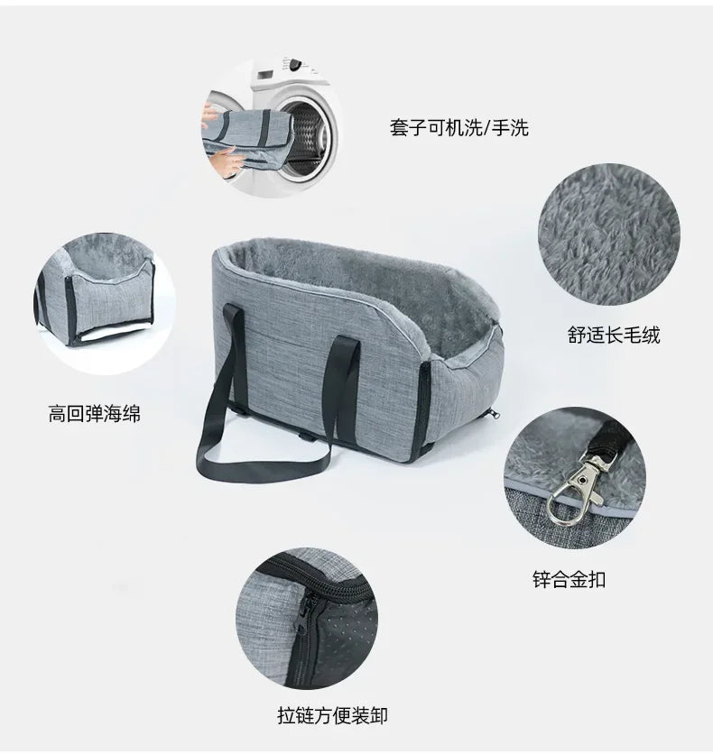 Portable Dog Travel Bed for Car Use