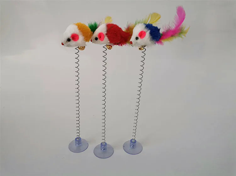 Juguete Interactivo para Gatos con Varita de Plumas y Cascabel