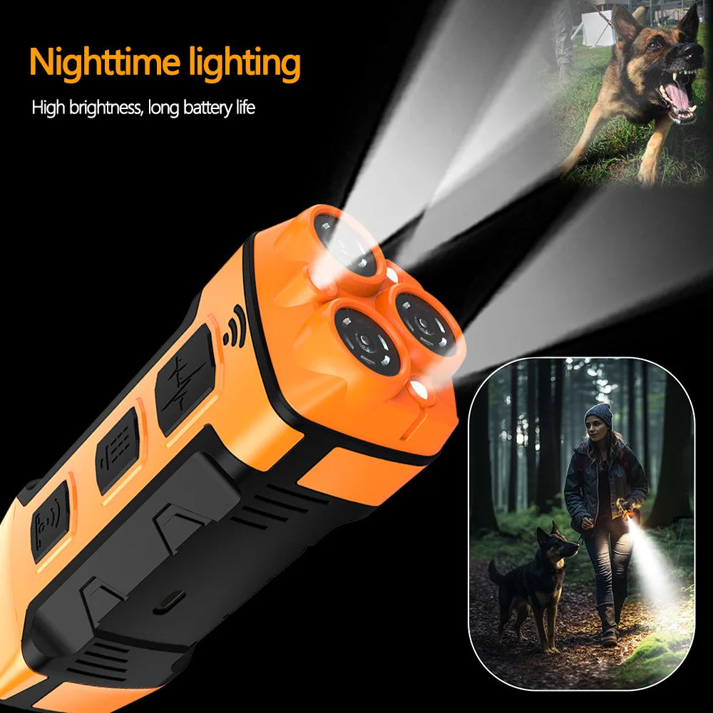 Rechargeable Ultrasonic Dog Bark Deterrent with LED Light