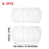 Two pieces of stretchy bird cage seed guard net material shown with dimensions 26cm by 10.23in and a length of 120-150cm or 4