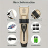 Cordless Rechargeable Pet Grooming Kit for Dogs and Cats