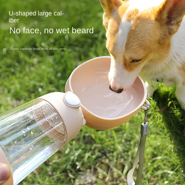 Dog Portable Water Bowl with Food Dispenser Travel Cup