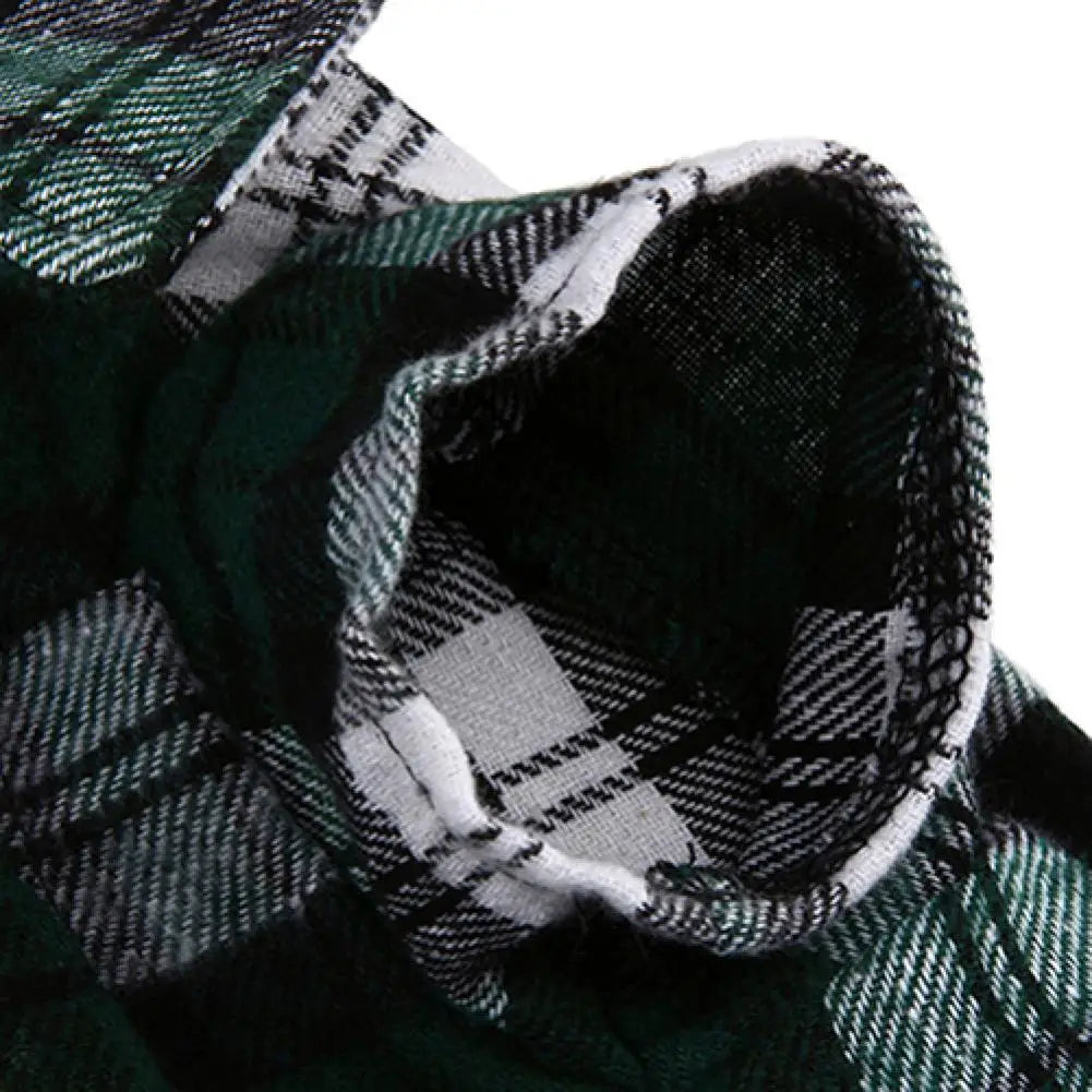 British Style Plaid Pet Shirt Jacket for Small Dogs and Kittens