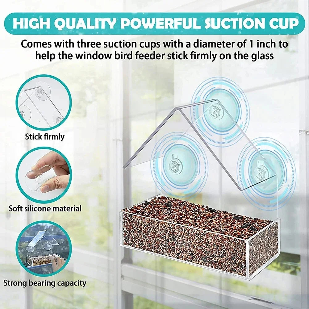 Window Bird Feeder with Suction Cups