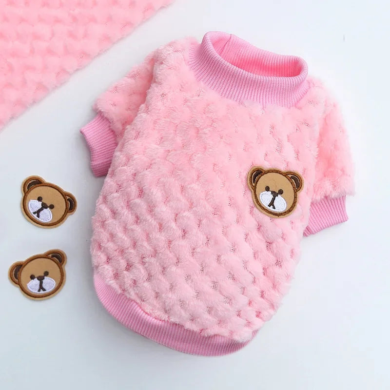 Cozy Fleece Dog Sweater for Small and Medium Breeds