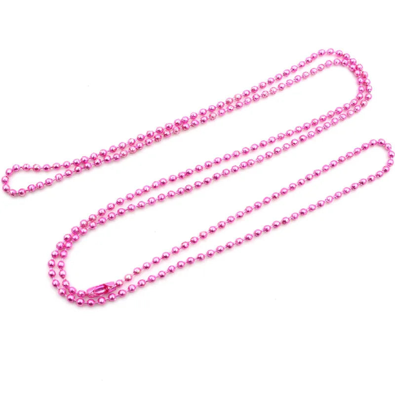 A set of ball necklaces with gold and silver plating, displayed on a white background.