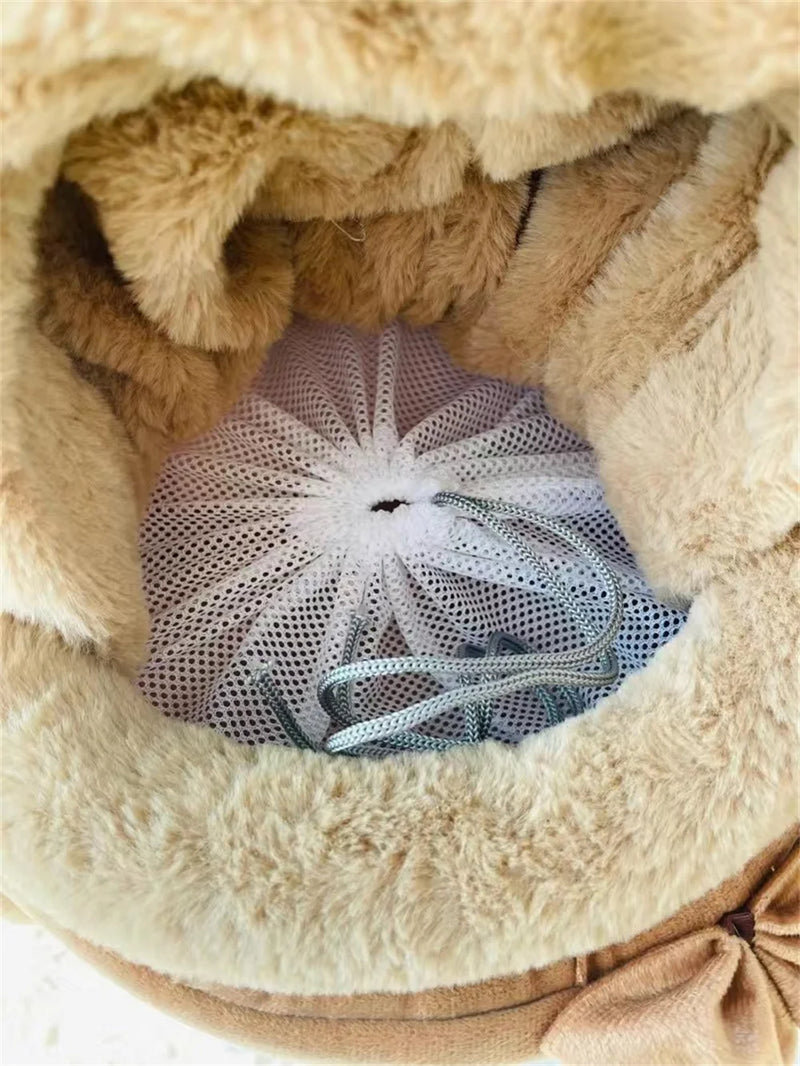 حقيبة ظهر ناقلة للكلاب الصغيرة وتدفئة سفر شتوية