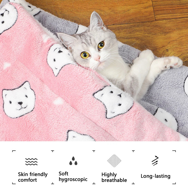 Tapis Douillet en Peluche pour Chats et Petits Chiens