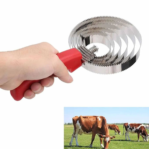 Brosse à curry réversible pour chevaux avec prise en main confortable