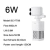 White submersible aquarium filter pump with a power cord and flow specifications listed.