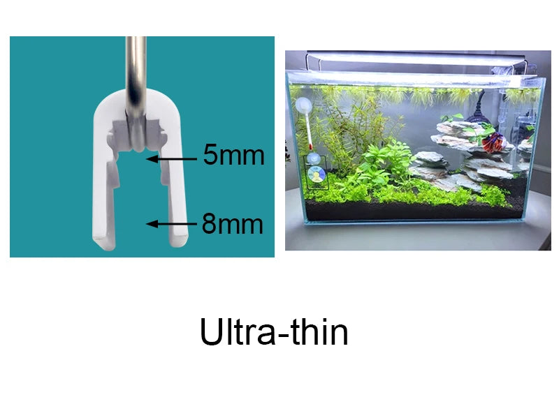 Lampe LED à clipser fine pour aquarium et plantes