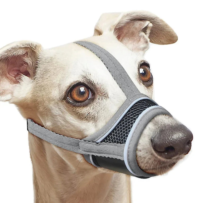 Adjustable Breathable Mesh Dog Muzzle with Reflective Strip
