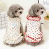 Floral Princess Pet Dress with Heart Print
