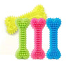 Bone-Shaped Soft Rubber Chew Toy for Small Dogs