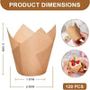 Natural Unbleached Tulip Cupcake Liners (100-Pack)