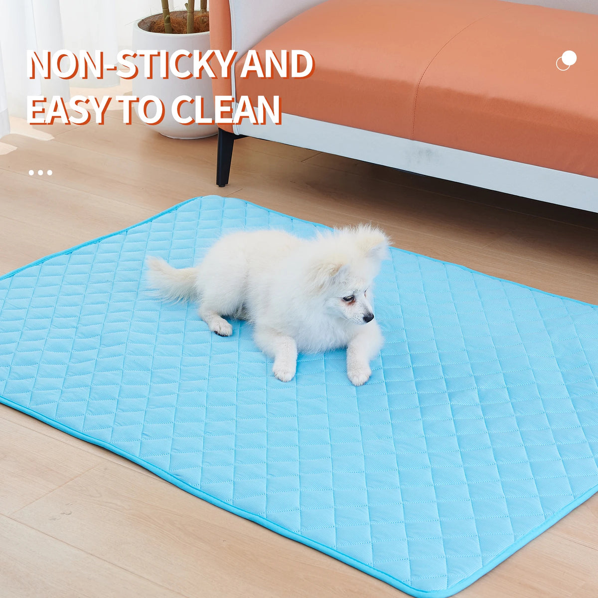 Washable Dog Cooling Mat with Ice Silk Fabric