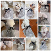 Vestido de algodón a rayas para perros de razas pequeñas